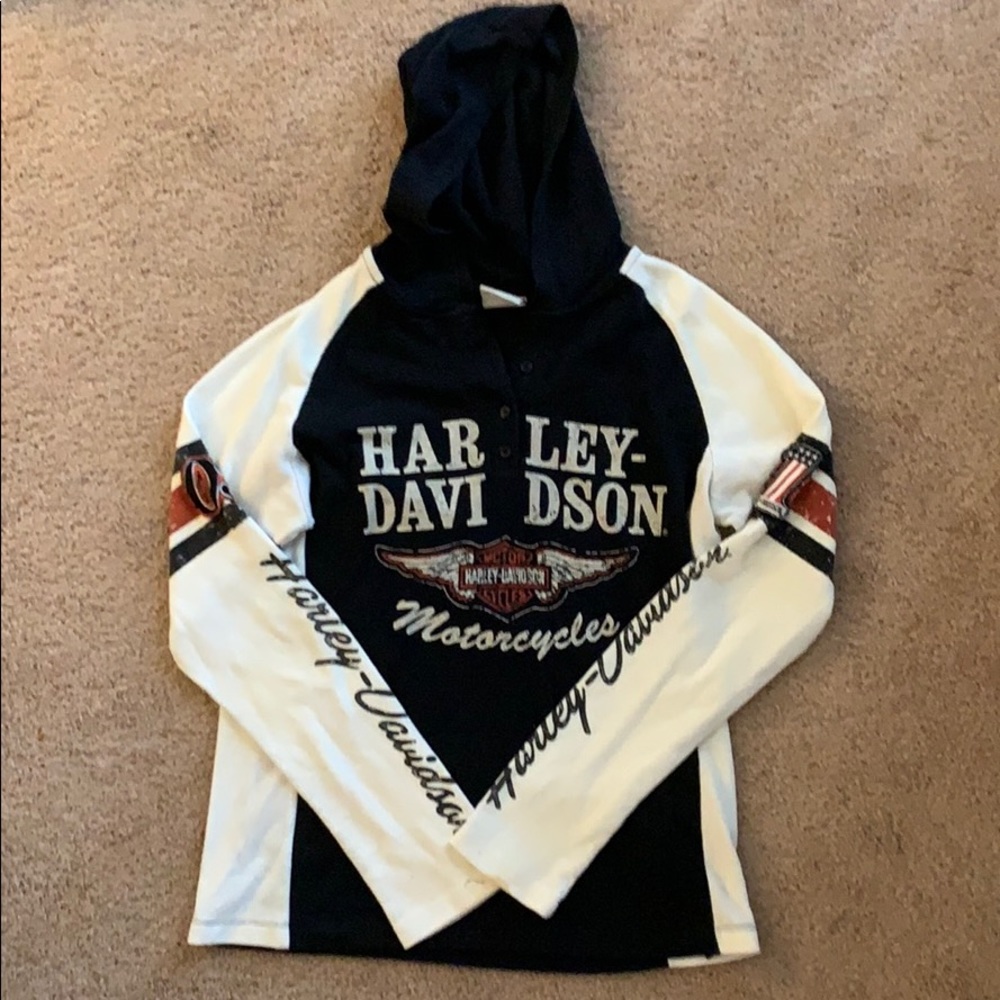 Harley Davidson XL long sleeve waffle knit t-shirt